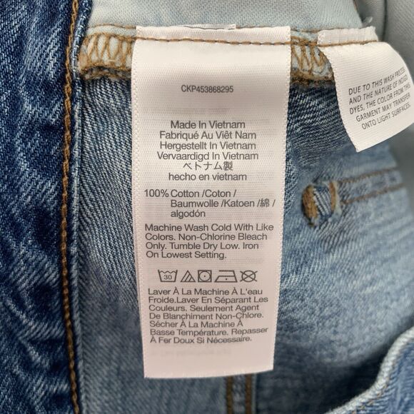 Madewell Denim Shorts Womens Size 28 Relaxed Mid Length Medium Wash Button Jean - Picture 11 of 12